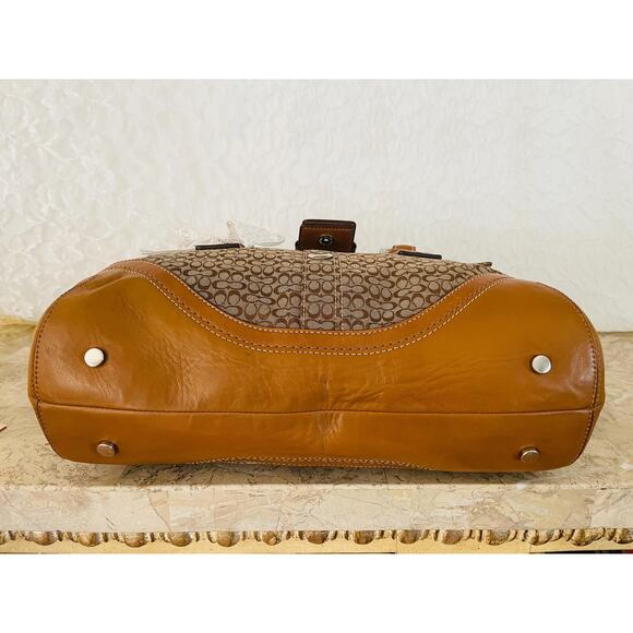 Coach SOHO Signature C Canvas Leather brown Shoulder bag HandBag F10929 - Picture 6 of 10